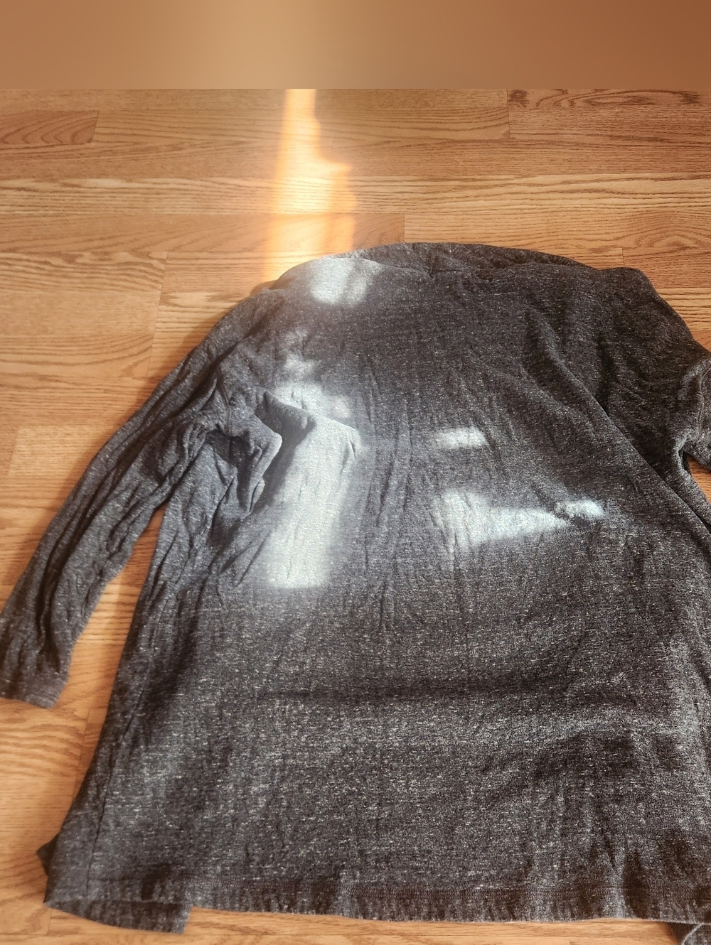 EUC Eileen Fisher Cozy Open-Front Cardigan in Dark Heather Gray, Size L - Picture 6 of 6